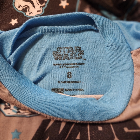 STAR WARS Darth Vader Boys Short Sleeve Shirt and Shorts Pajama Set, 2 Piece, 8 - Picture 4 of 5